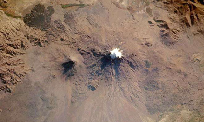 Ağrı Dağı uydu fotoğrafı