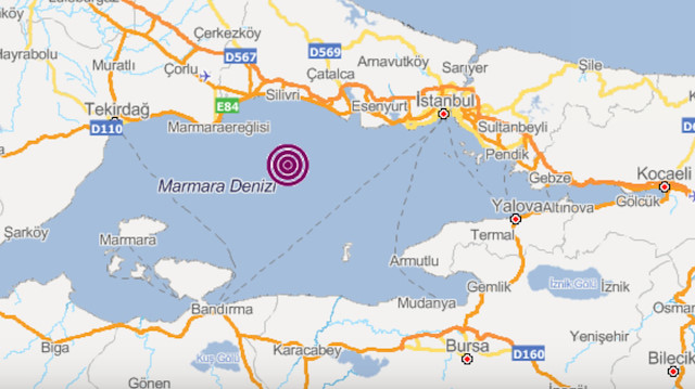 İstanbul'da saat 13.59'da deprem meydana geldi. İstanbul'da saat 13.59'da deprem meydana geldi.